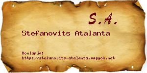 Stefanovits Atalanta névjegykártya